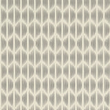Ovington Flint by Schumacher - Modern Ikat Pattern Wallpaper in a contemporary kitchen setting