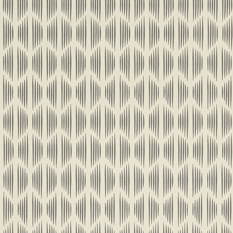 Ovington Flint by Schumacher - Modern Ikat Pattern Wallpaper in a contemporary kitchen setting