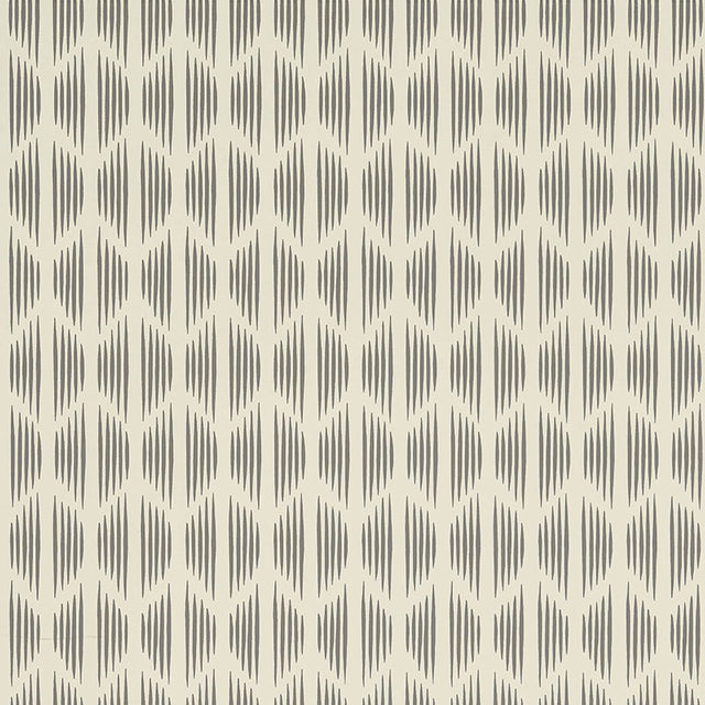Ovington Flint by Schumacher - Modern Ikat Pattern Wallpaper in a contemporary kitchen setting