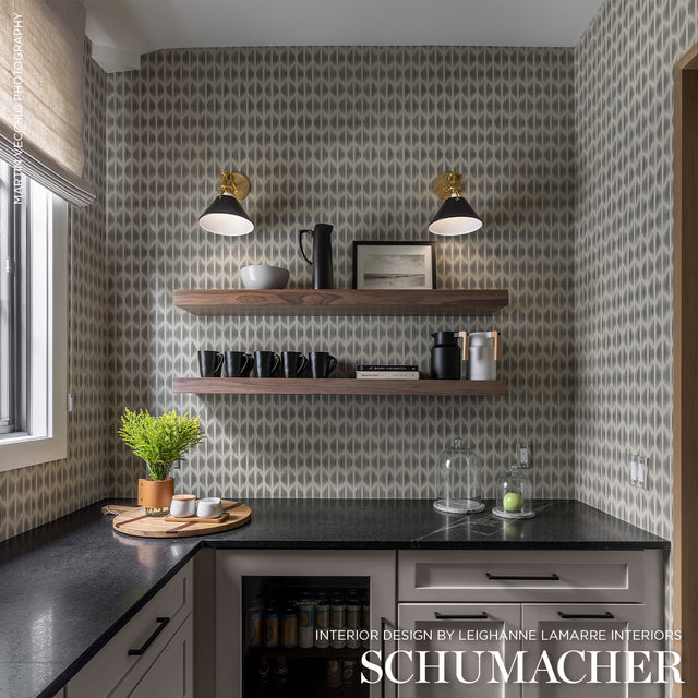 Ovington Stone Ikat Wallpaper by David Oliver – Schumacher 5008135