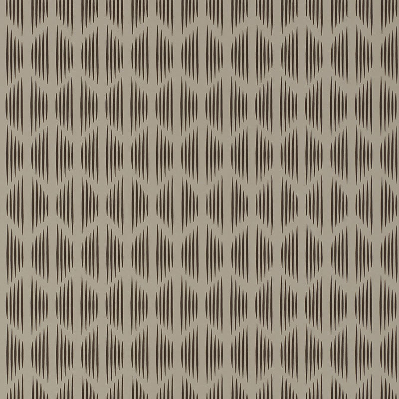 Ovington Salvador by Schumacher - Modern Ikat Pattern Wallpaper in a kitchen setting and close-up detail