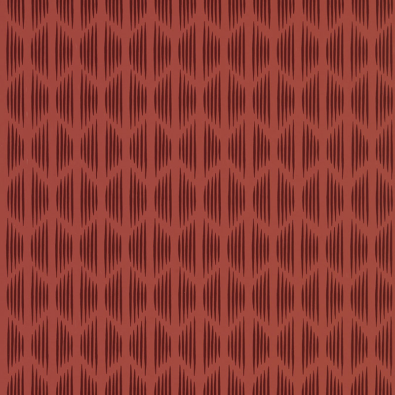 Ovington Porphyry by Schumacher - Modern Ikat Geometric Wallpaper designed by David Oliver