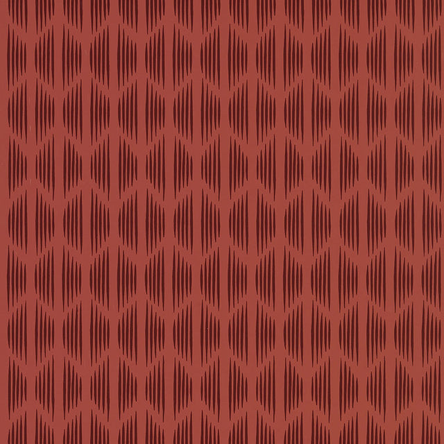 Ovington Porphyry by Schumacher - Modern Ikat Geometric Wallpaper designed by David Oliver