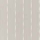 OPUS wallpaper in Tarlatan by Schumacher, designed by David Oliver, featuring understated hand-drawn stripes with dotted accents.