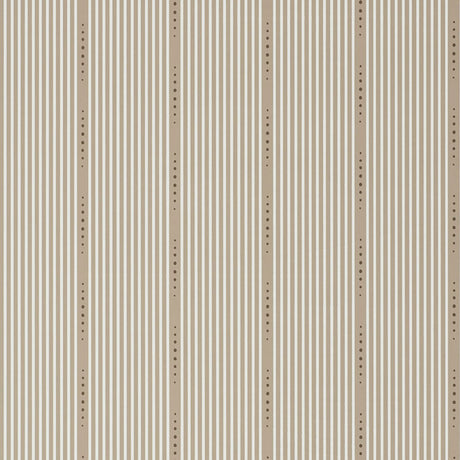 OPUS SVELTE wallpaper by Schumacher, designed by David Oliver, featuring understated hand-drawn stripes with dotted accents in a neutral colorway.