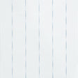 OPUS by David Oliver for Schumacher. Blue and white narrow stripe wallpaper with hand-drawn dots, screen-printed on paper.