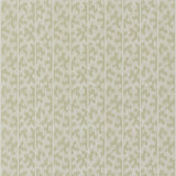 Montpellier Shutter by Schumacher - geometric patterned wallpaper in a soft neutral shade, shown in a bathroom interior.