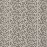 Montpellier Flint by Schumacher - geometric dotted stripe wallpaper in a neutral bathroom setting