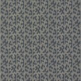 Montpellier wallpaper in Wolf by Schumacher, shown as a close-up and installed in a bathroom setting.