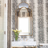 Snake Charmer Cinder Animal Print Wallpaper – Schumacher 5008180
