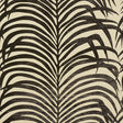 Zebra Palm Sisal wallpaper in black on ivory with bold zebra stripe and palm leaf pattern by Schumacher.