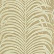 Zebra Palm Sisal wallpaper in sage by Schumacher, featuring a hand-screened zebra stripe and palm leaf pattern.