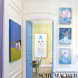 Shantung Silhouette Sisal Peacock by Schumacher Modern Chinoiserie Wallpaper – Schumacher 5008253