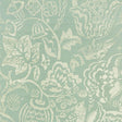 UCCELLO SISAL in Sky, a botanical wallpaper with painterly floral and bird motifs by Schumacher.