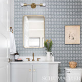 Ovington Sisal Mineral by Schumacher Modern Ikat Pattern Wallpaper – Schumacher 5008273