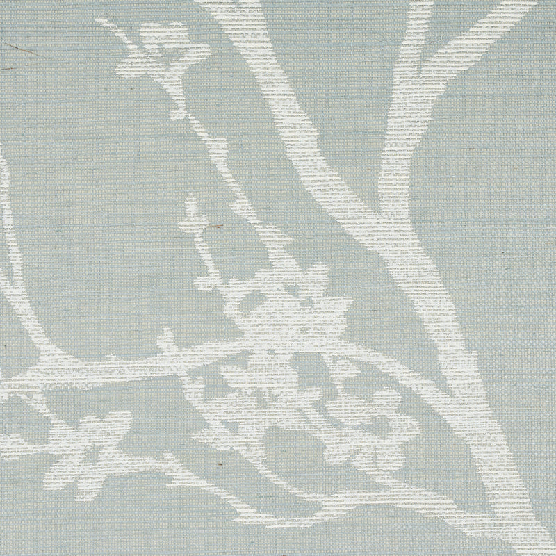 Twiggy Sisal Sky by Schumacher Hand Screen Printed Wallpaper – Shangri-La Collection 5008292