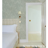 Twiggy Sisal Sky by Schumacher Hand Screen Printed Wallpaper – Shangri-La Collection 5008292