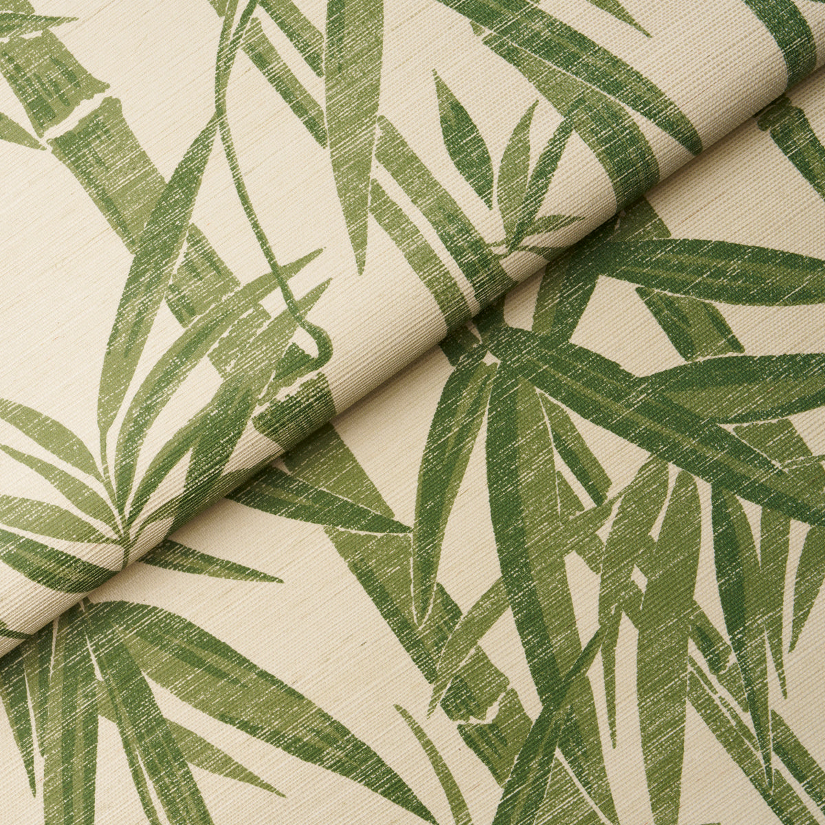 Les Bambous Sisal Green Bamboo Wallpaper – Schumacher 5008313