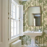 Les Bambous Sisal Green Bamboo Wallpaper – Schumacher 5008313