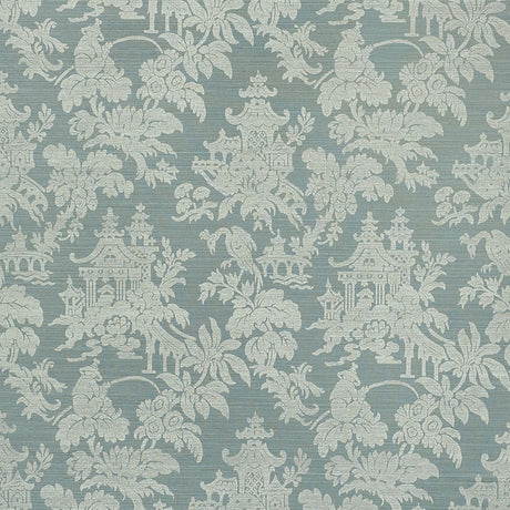 Brighton Sisal wallpaper in Mineral, a classic chinoiserie pattern by Schumacher