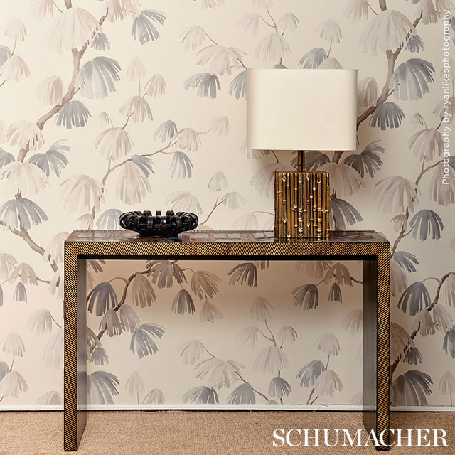 Weeping Pine Neutral by David Kaihoi Botanical Wallpaper – Schumacher 5008330