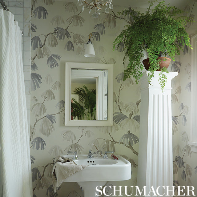 Weeping Pine Neutral by David Kaihoi Botanical Wallpaper – Schumacher 5008330