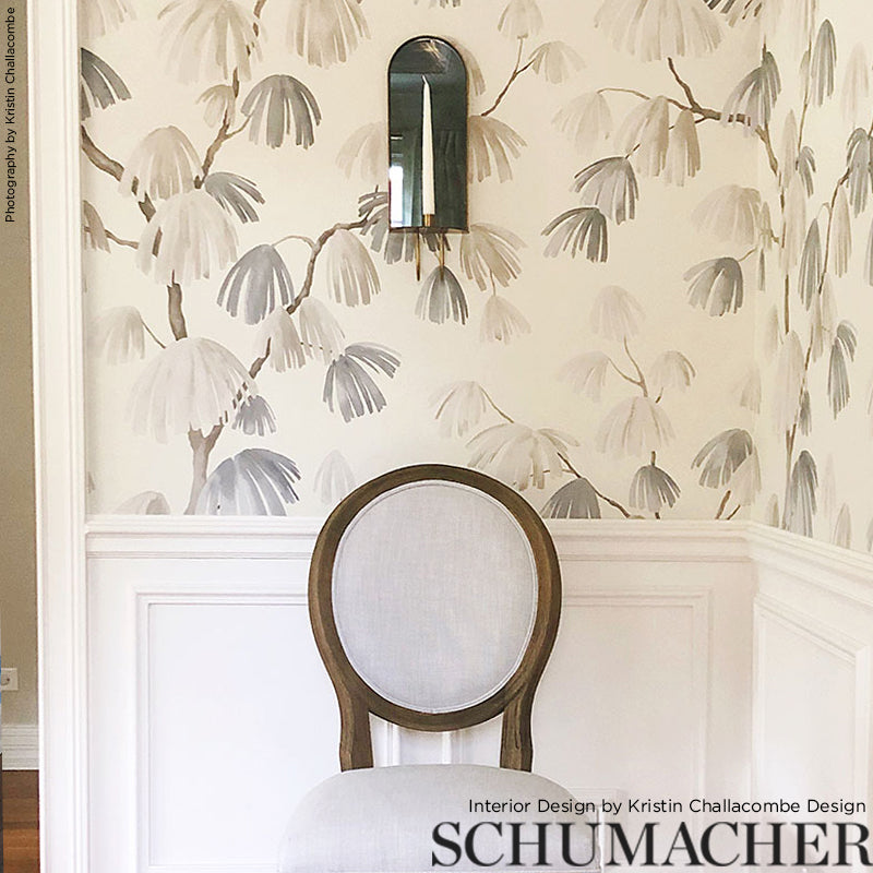 Weeping Pine Neutral by David Kaihoi Botanical Wallpaper – Schumacher 5008330