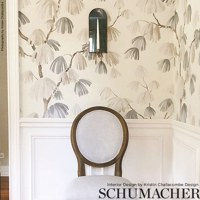 Weeping Pine Neutral by David Kaihoi Botanical Wallpaper – Schumacher 5008330