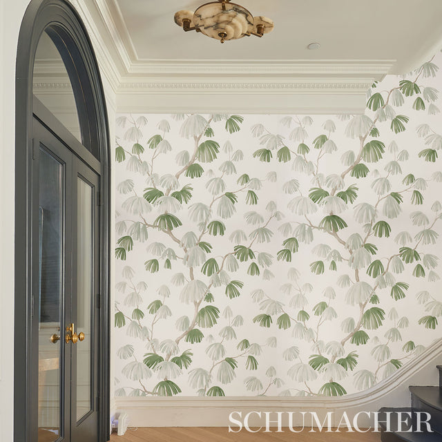 Weeping Pine Sage Botanical Wallpaper by David Kaihoi – Schumacher 5008332