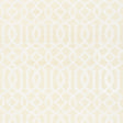 Imperial Trellis Sisal wallpaper in ivory by Kelly Wearstler for Schumacher, featuring a geometric trellis pattern.