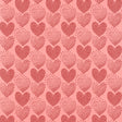 Heart of Hearts wallpaper in red and pink by Schumacher, featuring a whimsical heart pattern.