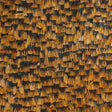 Citrine Lemon by Schumacher - Hand-applied natural feather wallcovering panel in rich yellow and brown tones