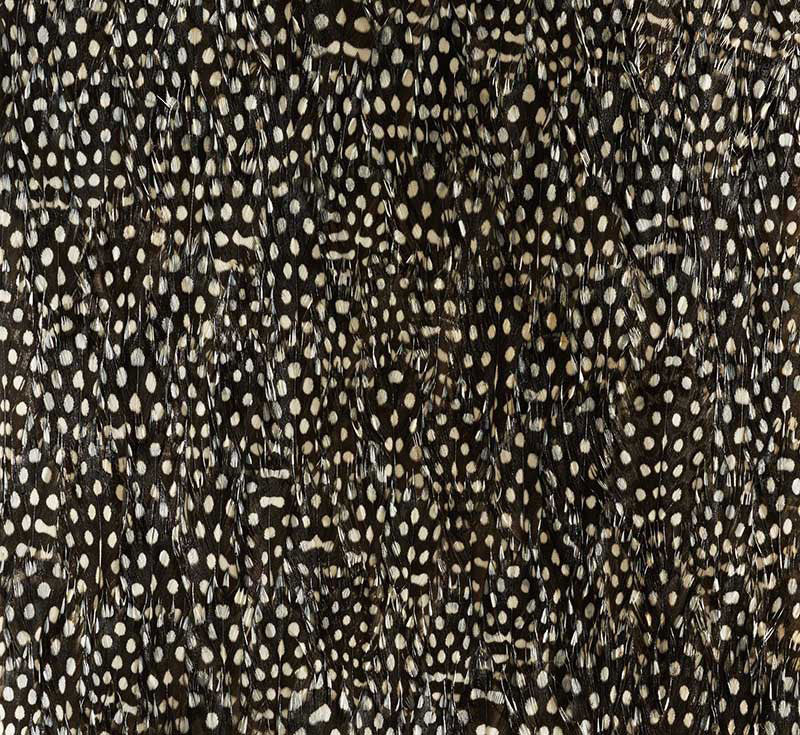 Zinc by Schumacher - Black & White hand-applied feather wallcovering panel