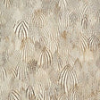 Diamond wallcovering in White Peach by Schumacher, featuring a delicate, striated feather pattern.