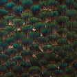 Edenite Moss Green wallcovering panel with shimmering jewel tones and hand-applied natural feathers by Schumacher.