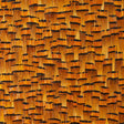 Bauxite Goldenrod by Schumacher - Natural feather wallcovering with warm golden tones and broken stripe pattern