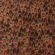 Agate Chestnut by Schumacher - Luxurious hand-applied feather wallcovering panel in warm chestnut tones