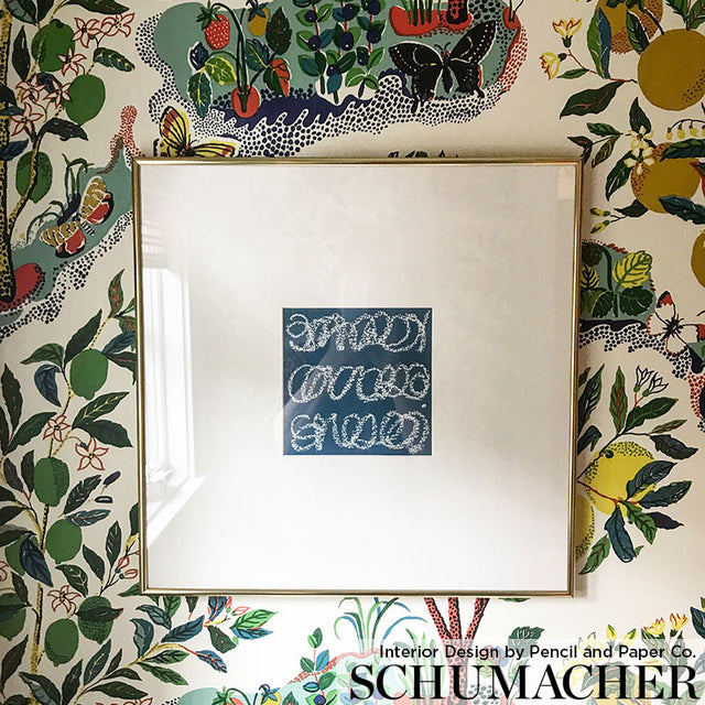Citrus Garden Panel Set Yellows by Schumacher Hand-Screened Whimsical Botanical Wallpaper – Schumacher 5008410