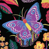 Exotic Butterfly Black by Schumacher Vibrant Butterfly Botanical Wallpaper – Schumacher 5008422