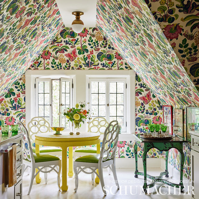 Exotic Butterfly Spring by Schumacher Whimsical Butterfly Botanical Wallpaper – Schumacher 5008424