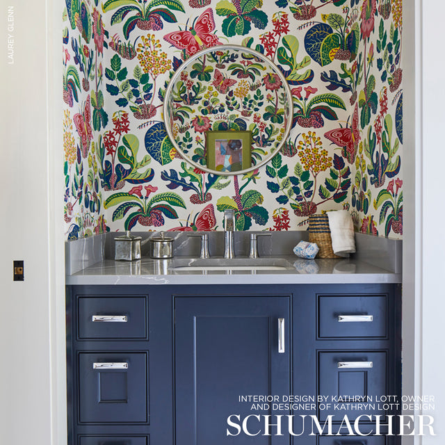 Exotic Butterfly Spring by Schumacher Whimsical Butterfly Botanical Wallpaper – Schumacher 5008424