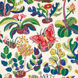 Exotic Butterfly wallpaper in Spring colorway by Schumacher, featuring vibrant butterflies and botanical motifs on a cream background.