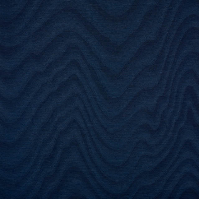 Claridge Indigo wallcovering by Schumacher, luxe jacquard woven wallpaper with subtle tone-on-tone pattern.