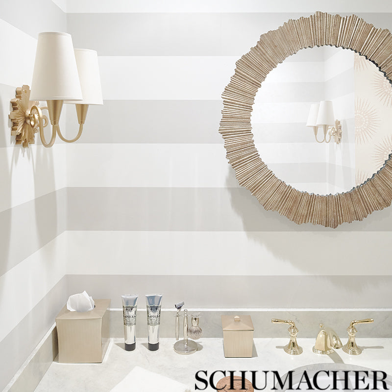 Baxter Stripe Sky Blue and White by Schumacher Modern Stripe Wallpaper – Schumacher 5008520