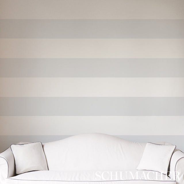 Baxter Stripe Grey by Schumacher Classic Stripe Wallpaper – Schumacher 5008523