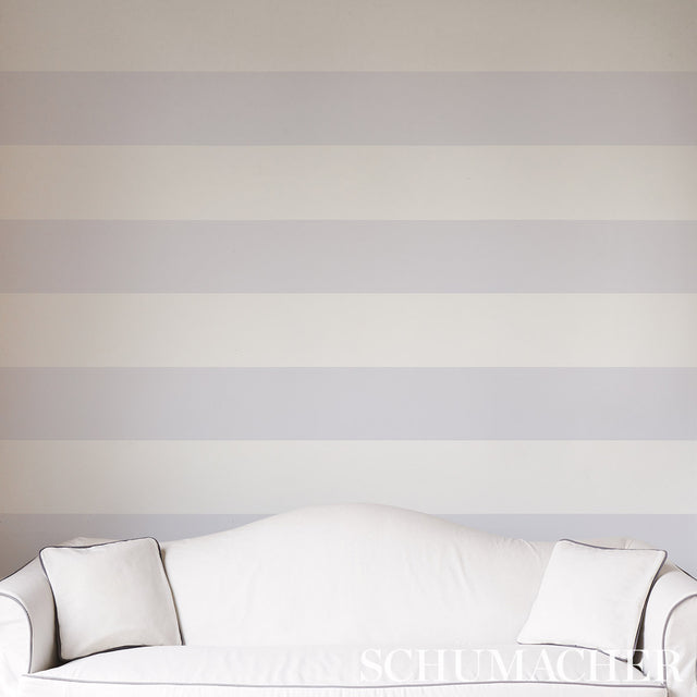 Baxter Stripe Lilac by Schumacher Full Bloom Collection Striped Wallpaper – Schumacher 5008528