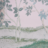 Madame de Pompadour Panel Set Blush by Miles Redd Floral Chinoiserie Wallpaper – Schumacher 5008542