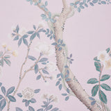 Madame de Pompadour Panel Set Blush by Miles Redd Floral Chinoiserie Wallpaper – Schumacher 5008542