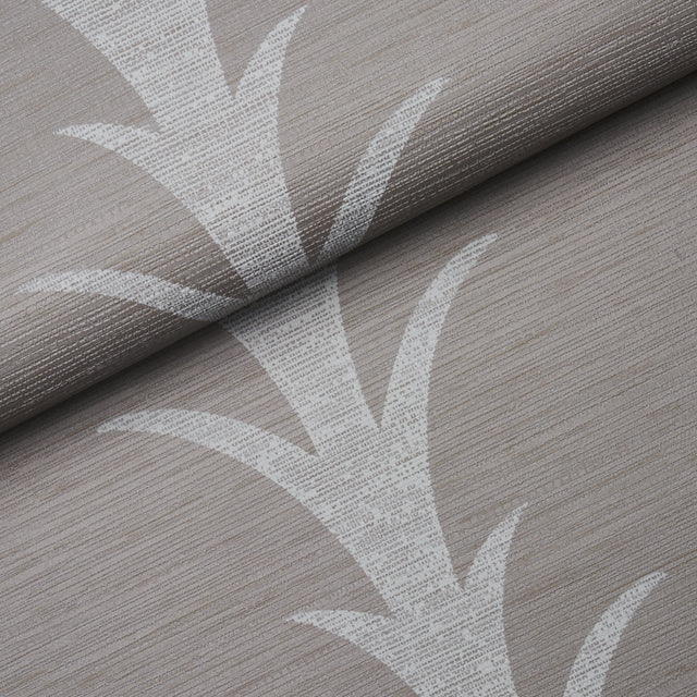 Acanthus Stripe Vinyl Grey by Schumacher Contract-Grade Performance Wallpaper – 5008593