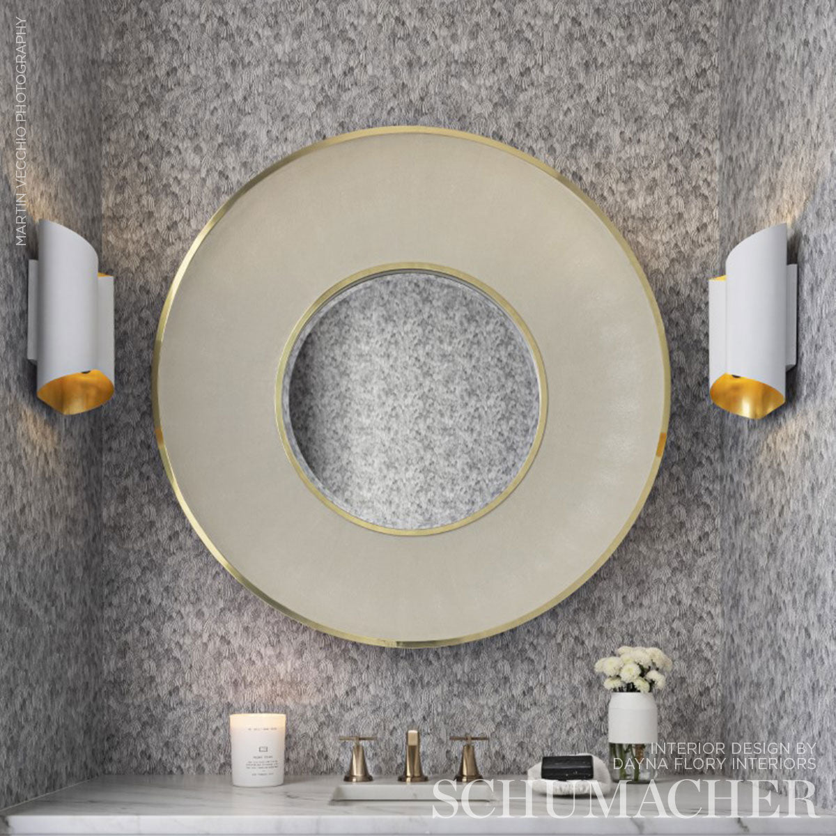 Feathers Zebra by Schumacher Silver Lining Performance Wallcoverings – Schumacher 5008610